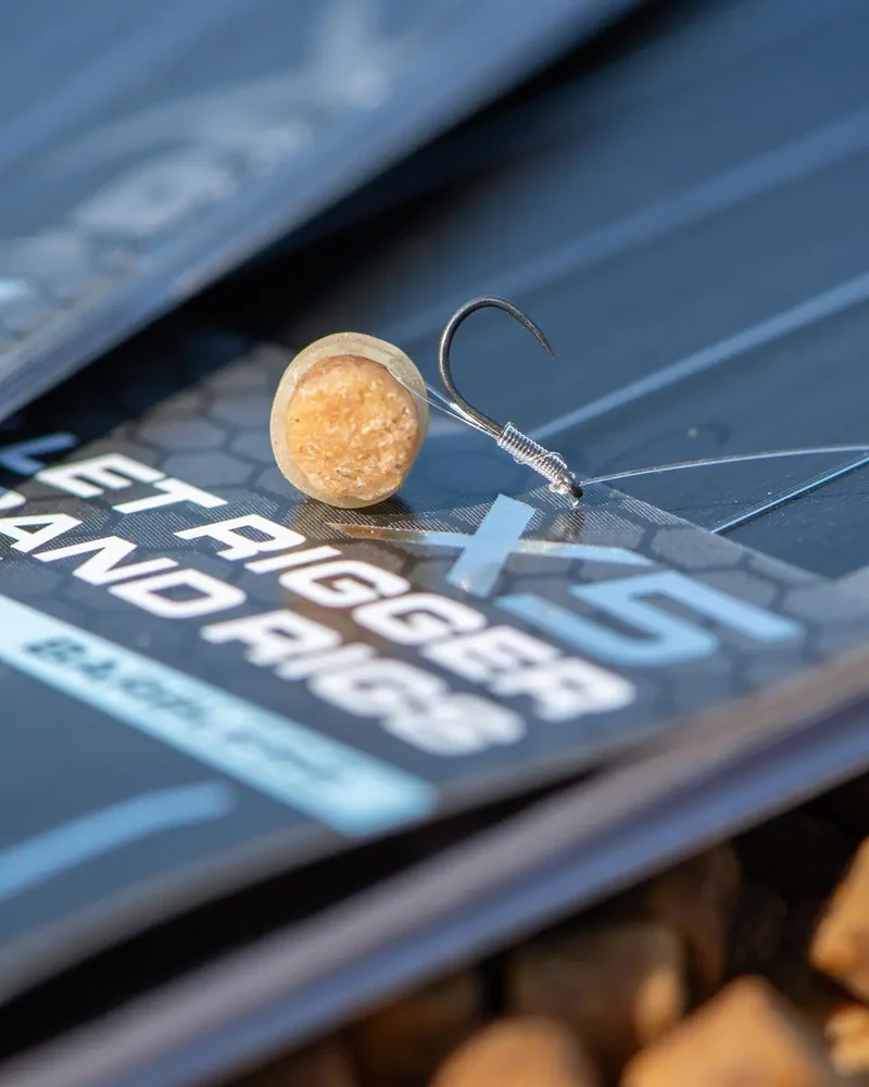 X5 F1 Pellet Rigger Band Rigs 6" Barbless – 15 cm Onderlijnen met Bait Band en Zonder Weerhaak (8 stuks)