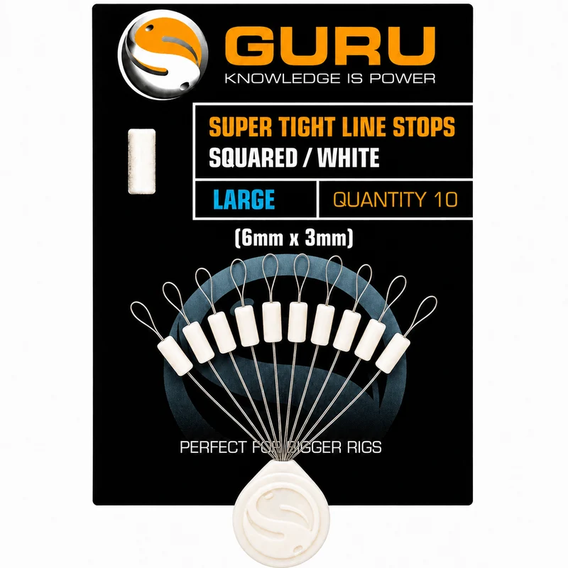 Super Tight Line Stops Squared White – Lijnstoppers