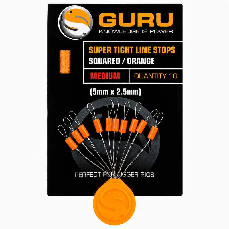 Super Tight Line Stops Squared Orange – Lijnstoppers