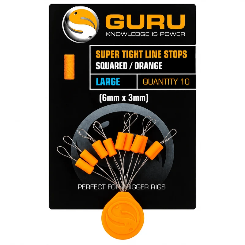 Super Tight Line Stops Squared Orange – Lijnstoppers