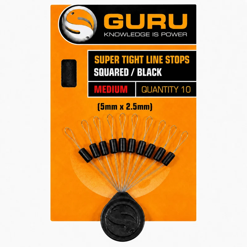 Super Tight Line Stops Squared Black – Lijnstoppers