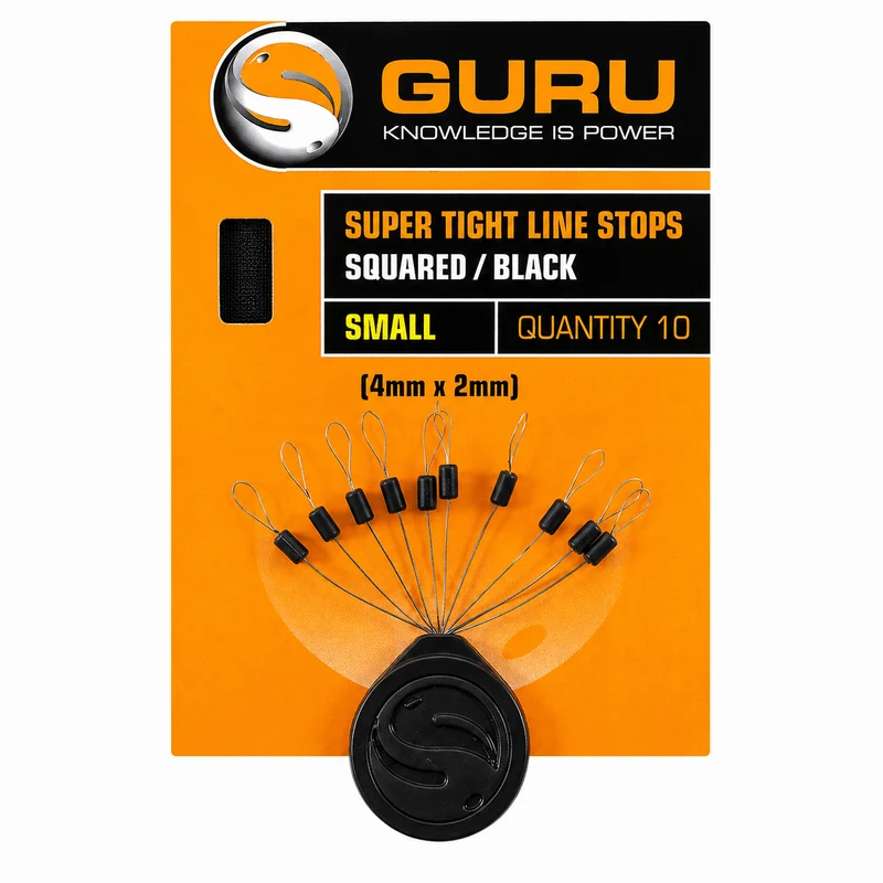 Super Tight Line Stops Squared Black – Lijnstoppers