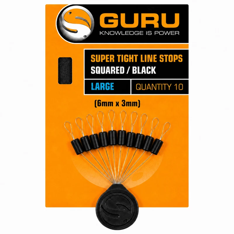 Super Tight Line Stops Squared Black – Lijnstoppers