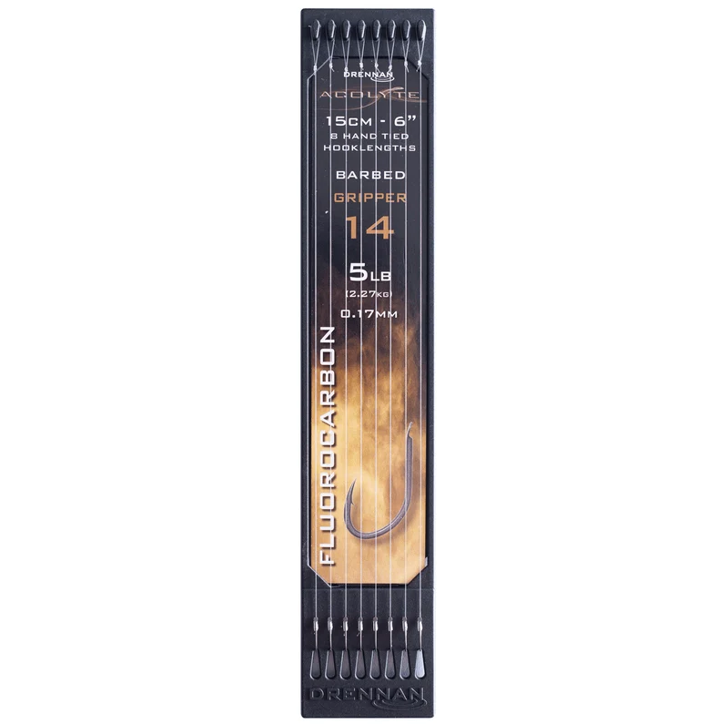 Acolyte Gripper Barbed - 6" Hook Plate System – 15 cm Onderlijnen met Weerhaak