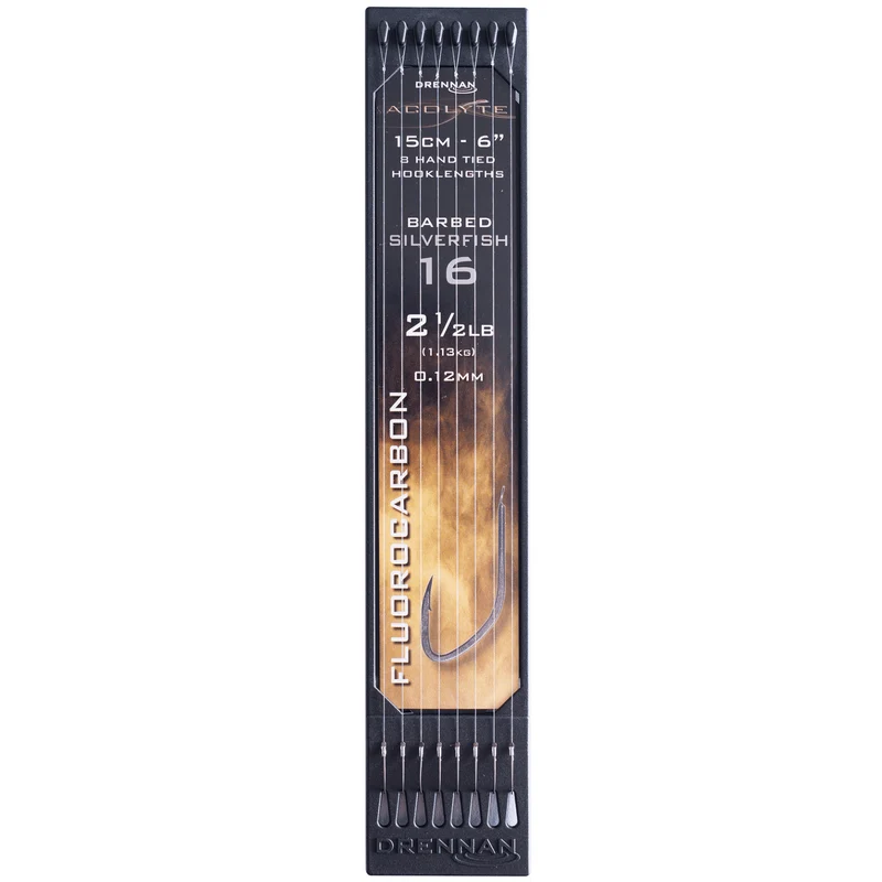 Acolyte Silverfish Barbed - 6" Hook Plate System – 15 cm Onderlijnen met Weerhaak