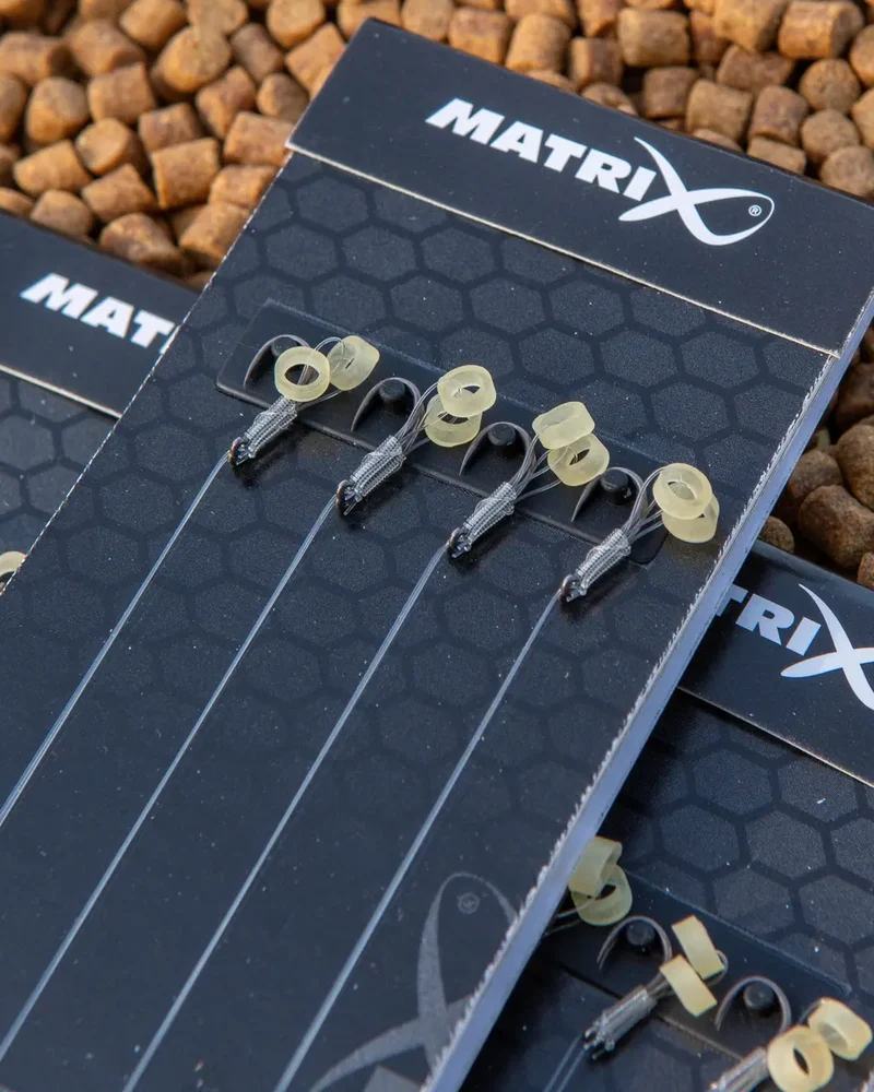 X8 X-Power Carp Band Rigs 4" Barbless – 10 cm Onderlijnen met Bait Band en Zonder Weerhaak (8 stuks)