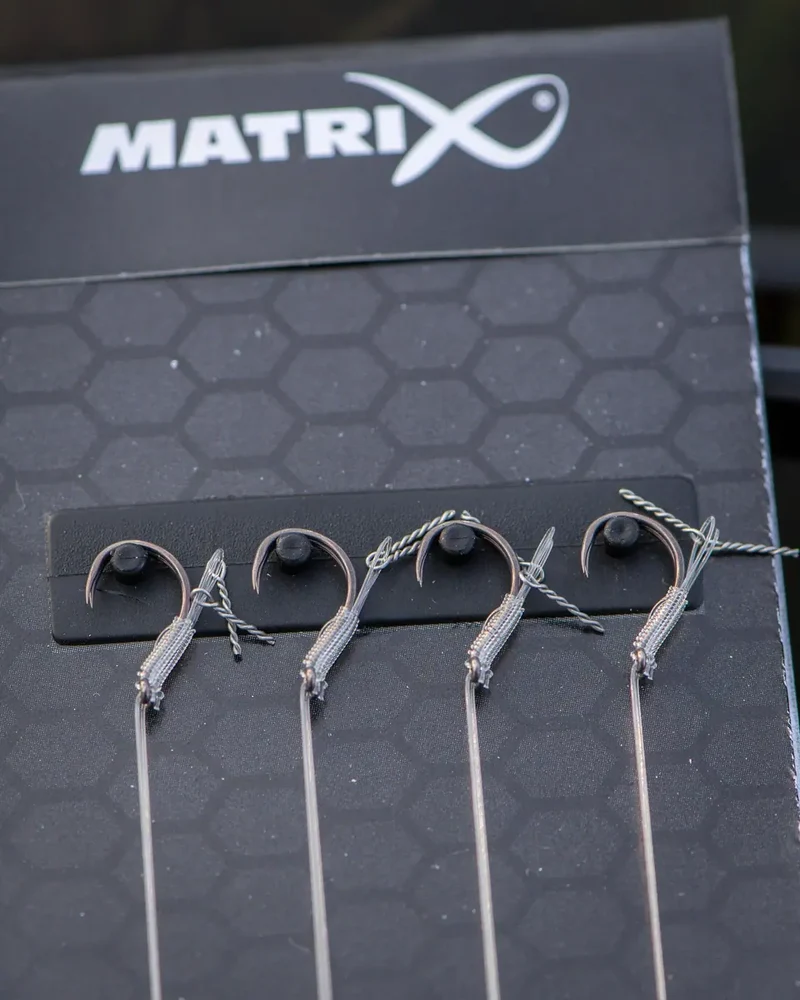 X7 Carp Method Boilie Pin Rigs 4" Barbless – 10 cm Methodonderlijnen met Boilie Pin en Zonder Weerhaak (8 stuks)