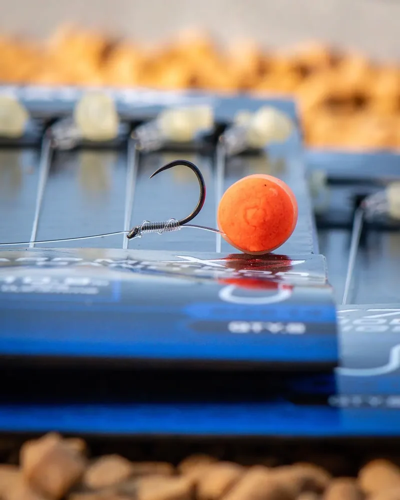 X7 Carp Method Band Rigs 4" Barbless – 10 cm Methodonderlijnen met Bait Band en Zonder Weerhaak (8 stuks)