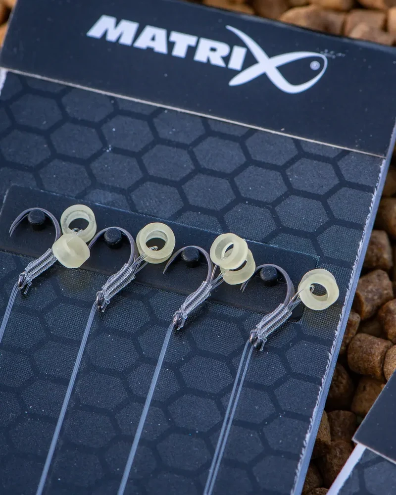 X7 Carp Method Band Rigs 4" Barbless – 10 cm Methodonderlijnen met Bait Band en Zonder Weerhaak (8 stuks)