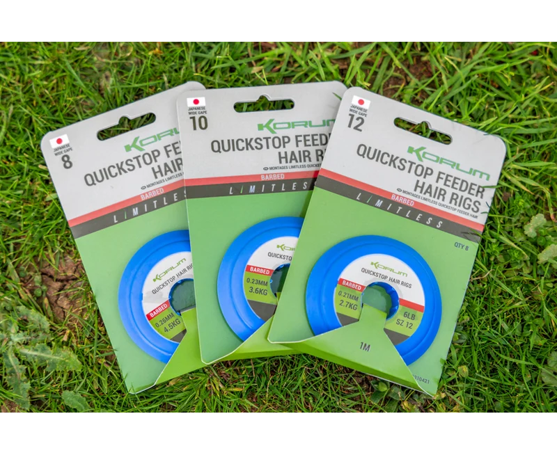 Limitless Quickstop Feeder Hair Rigs Barbed – 1 m Onderlijnen met Quickstop en met Weerhaak