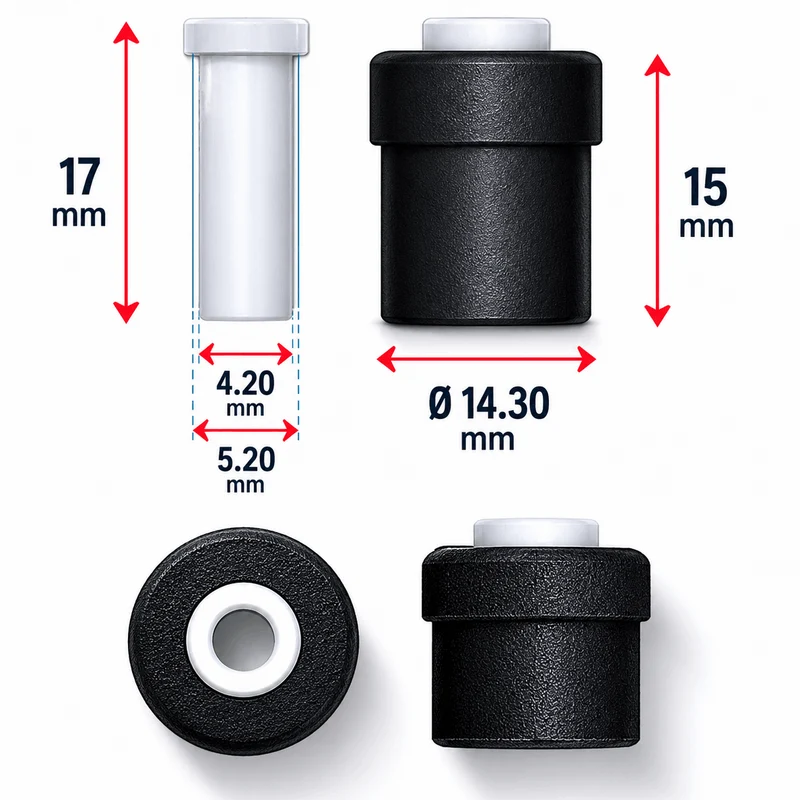 EVA Teflon Bushes – Interne Elastiekbussen