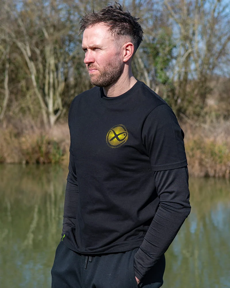 Fade Logo T-shirt - Black/lime – T-shirt