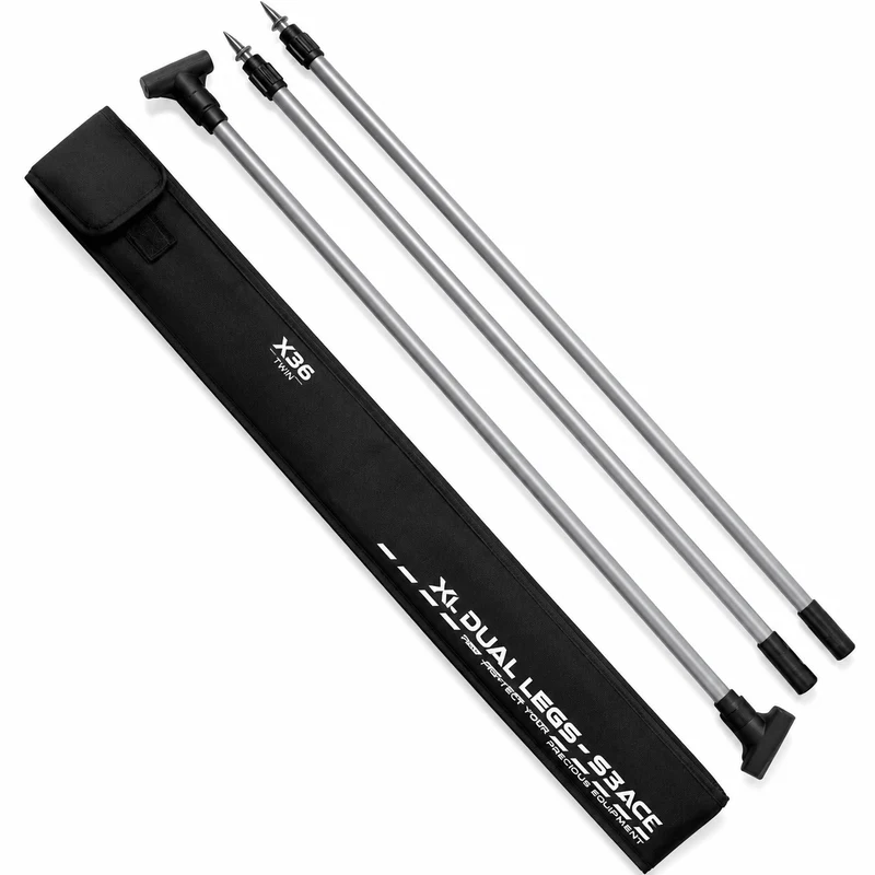 Dual Pole Roller MKII Long Leg Set – Lange Telescopische Potenset voor Afsteekroller