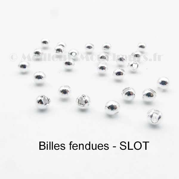 Billes tungstène fendues (SLOT) argent