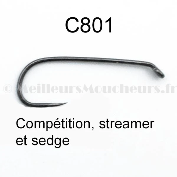 Hameçon compétition C801 streamer-sedge