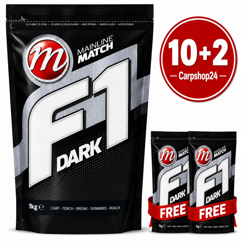 Match F1 Dark 1kg – Zwart F1-karpergrondvoer 🎁 10+2