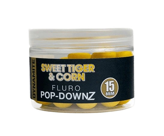 Pop Downz Dynamite Baits Sweet Tiger & Corn Fluoro 15 mm