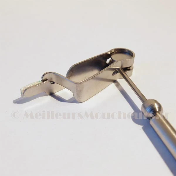 Pince hackle rotative longue