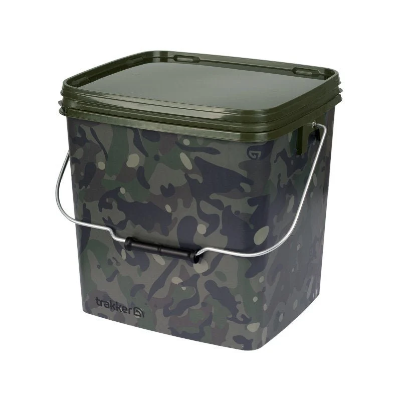 Seau Trakker Square Camo avec plateau 13 Litres