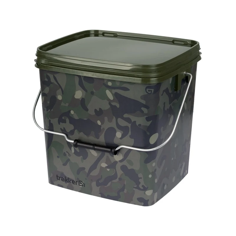 Seau Trakker Square Camo avec plateau 13 Litres