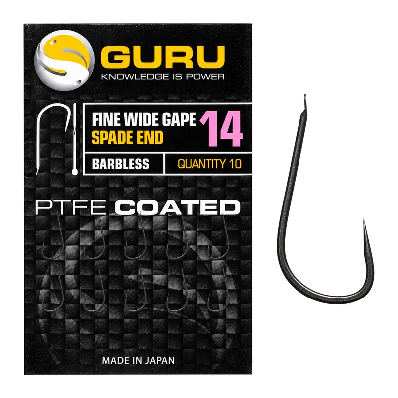 Fine Wide Gape Spade End Barbless – Haak met Bled en zonder Weerhaak 💰