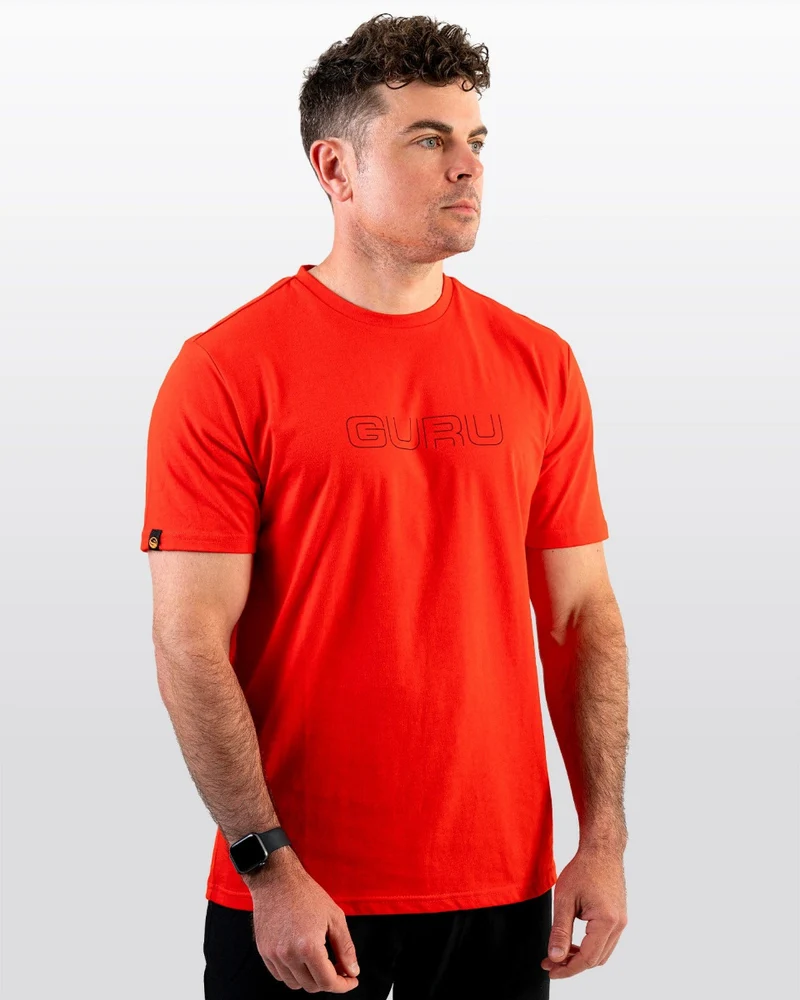 GLITCH RED TEE – T-shirt - Op Bestelling