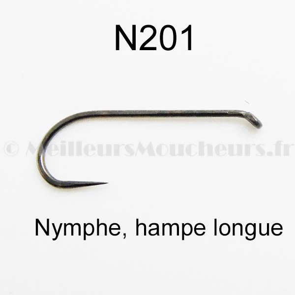 Hameçons N201 nymphe long/petit streamer