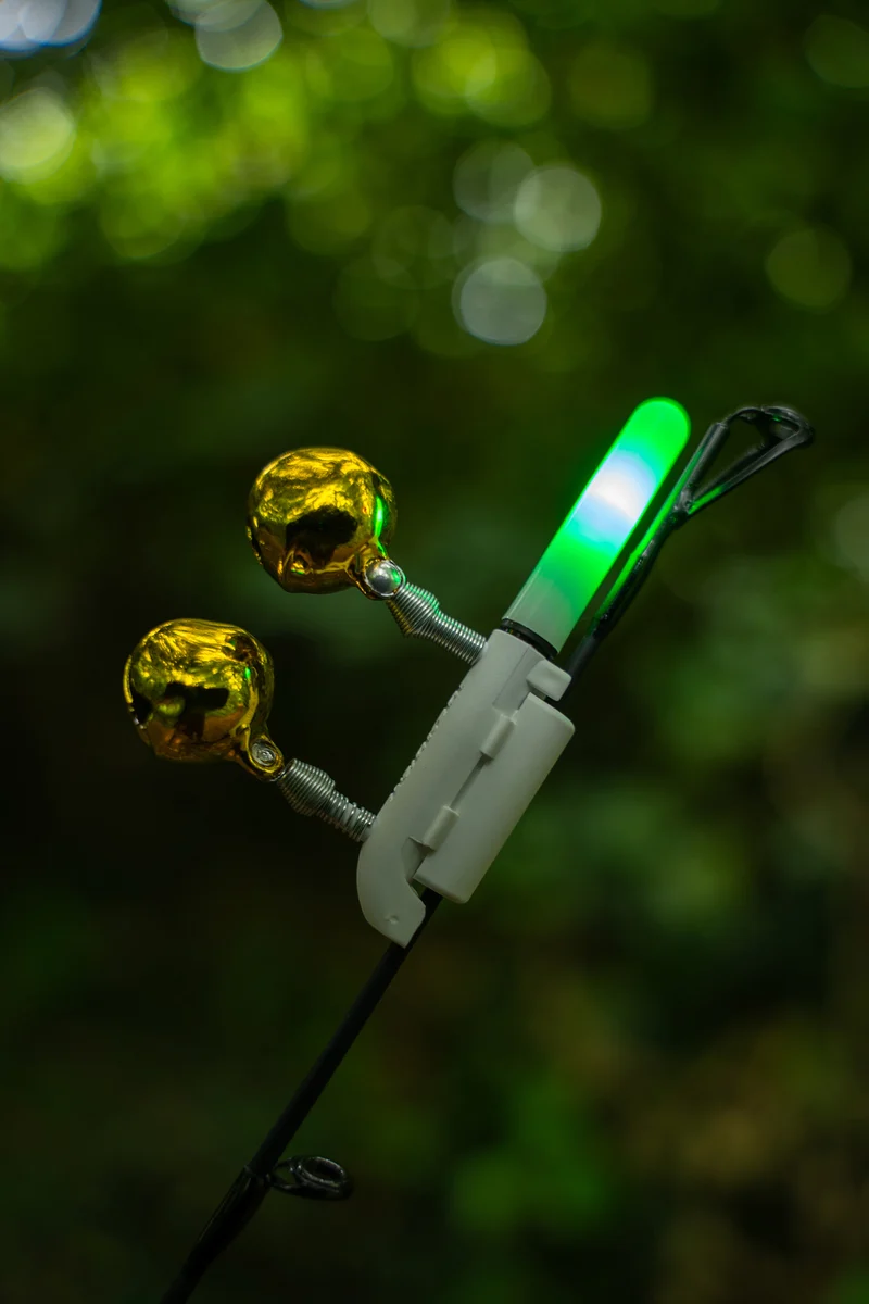 Battery Bell Light Green – Groen Hengeltoplicht met Dubbele Bel en CR425-batterij