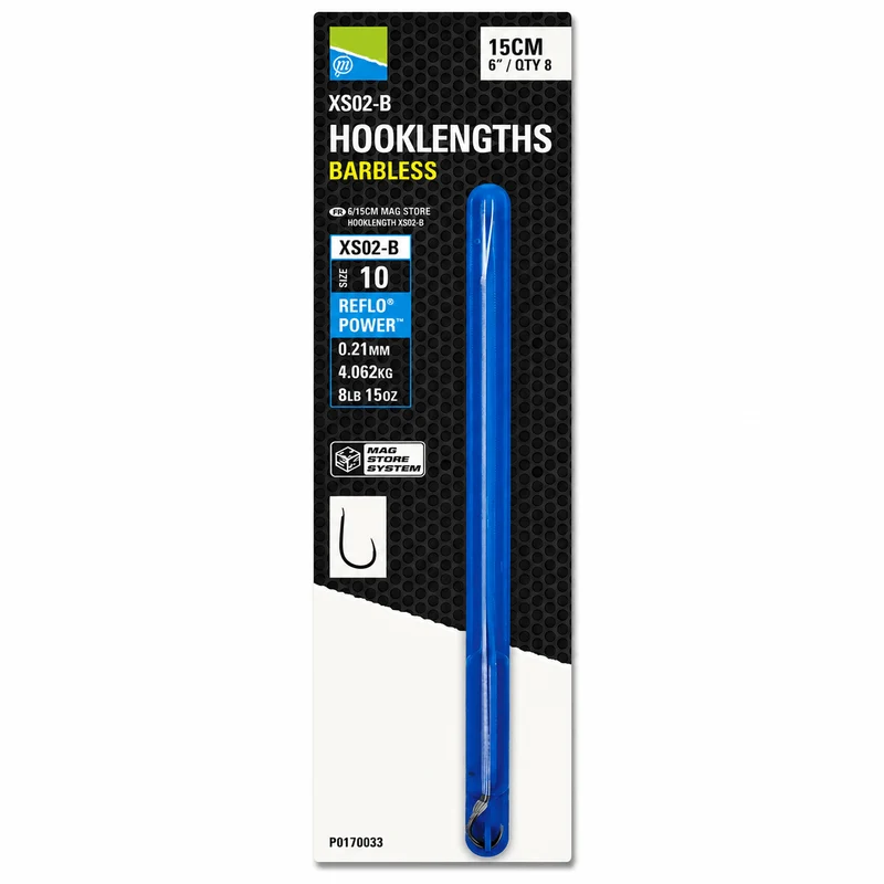 XS02-B Mag Store Hooklength 6” – 15 cm Onderlijnen zonder Weerhaak