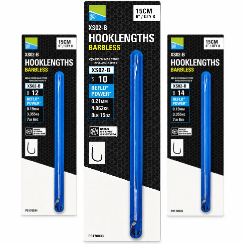 XS02-B Mag Store Hooklength 6” – 15 cm Onderlijnen zonder Weerhaak