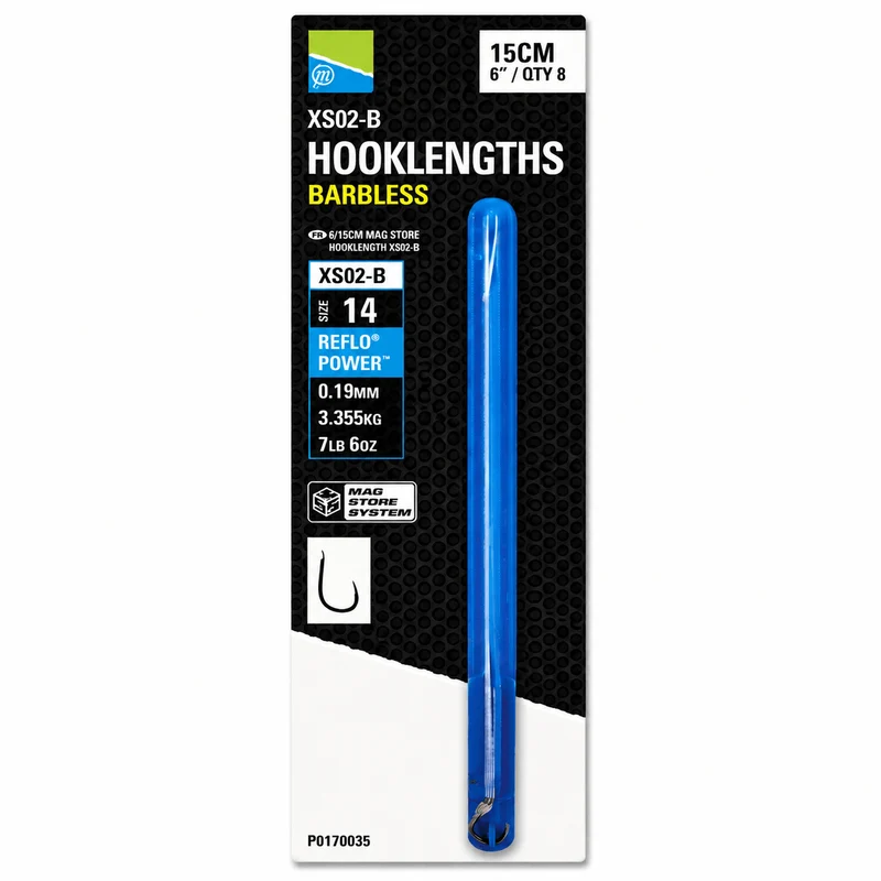 XS02-B Mag Store Hooklength 6” – 15 cm Onderlijnen zonder Weerhaak