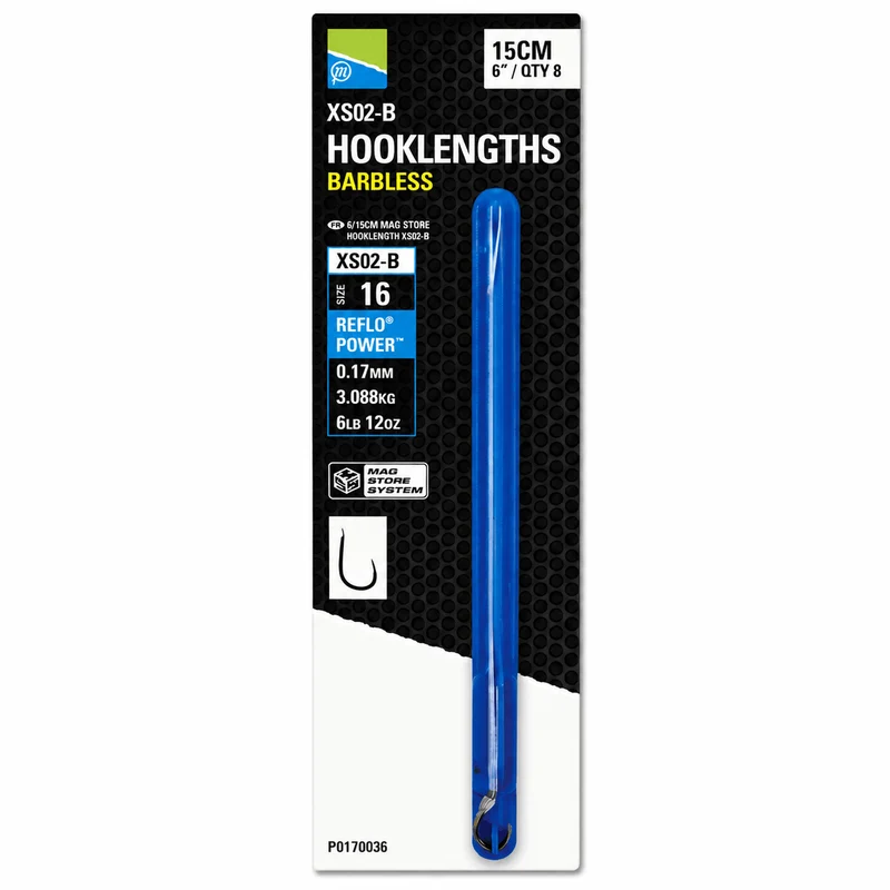 XS02-B Mag Store Hooklength 6” – 15 cm Onderlijnen zonder Weerhaak