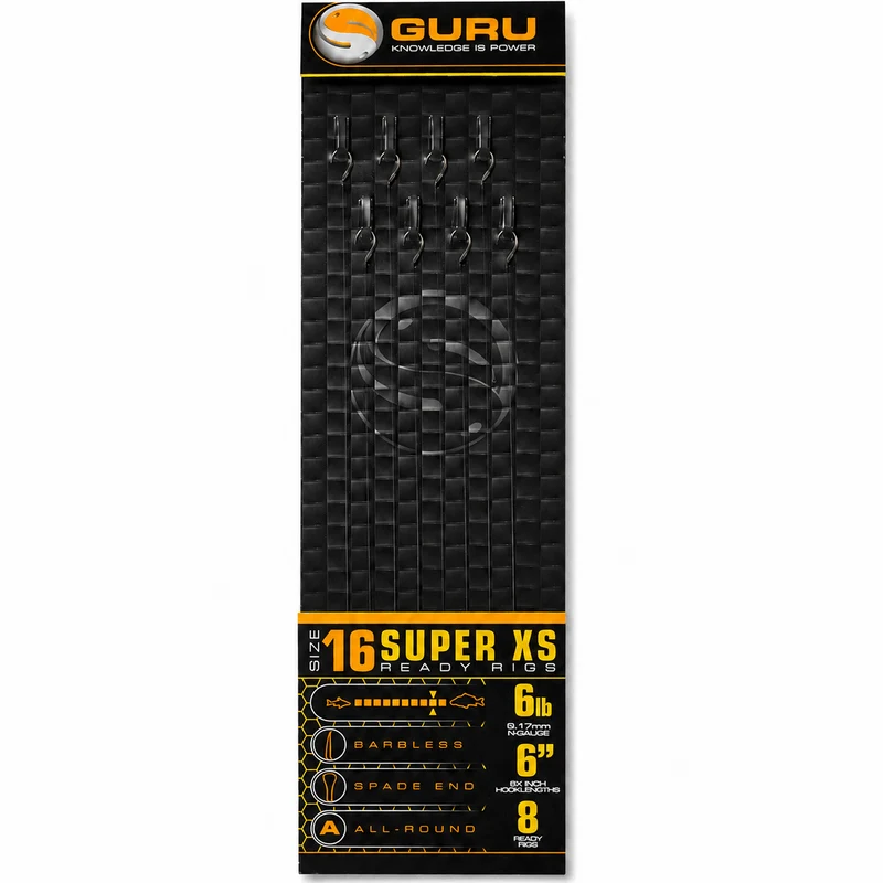 Super XS Ready Rigs 6" - Barbless - Spade End – 15 cm Onderlijnen met Bled en zonder Weerhaak
