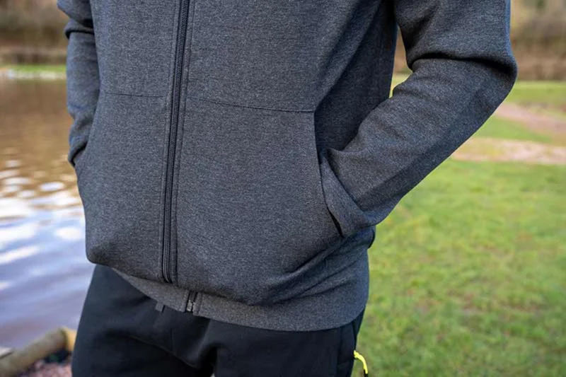 Charcoal Marl Zip Hoody – Hoodie met Rits 🎁