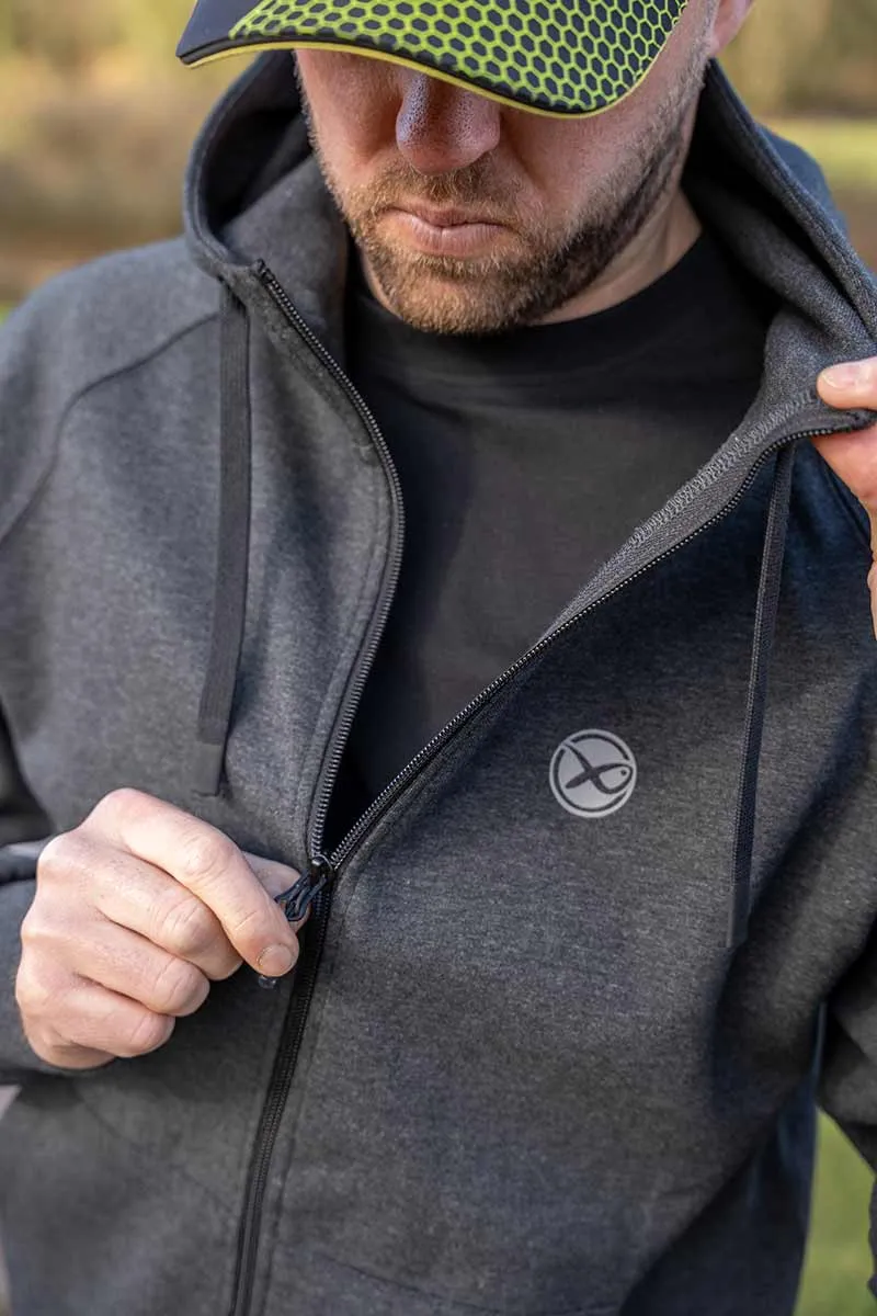 Charcoal Marl Zip Hoody – Hoodie met Rits 🎁