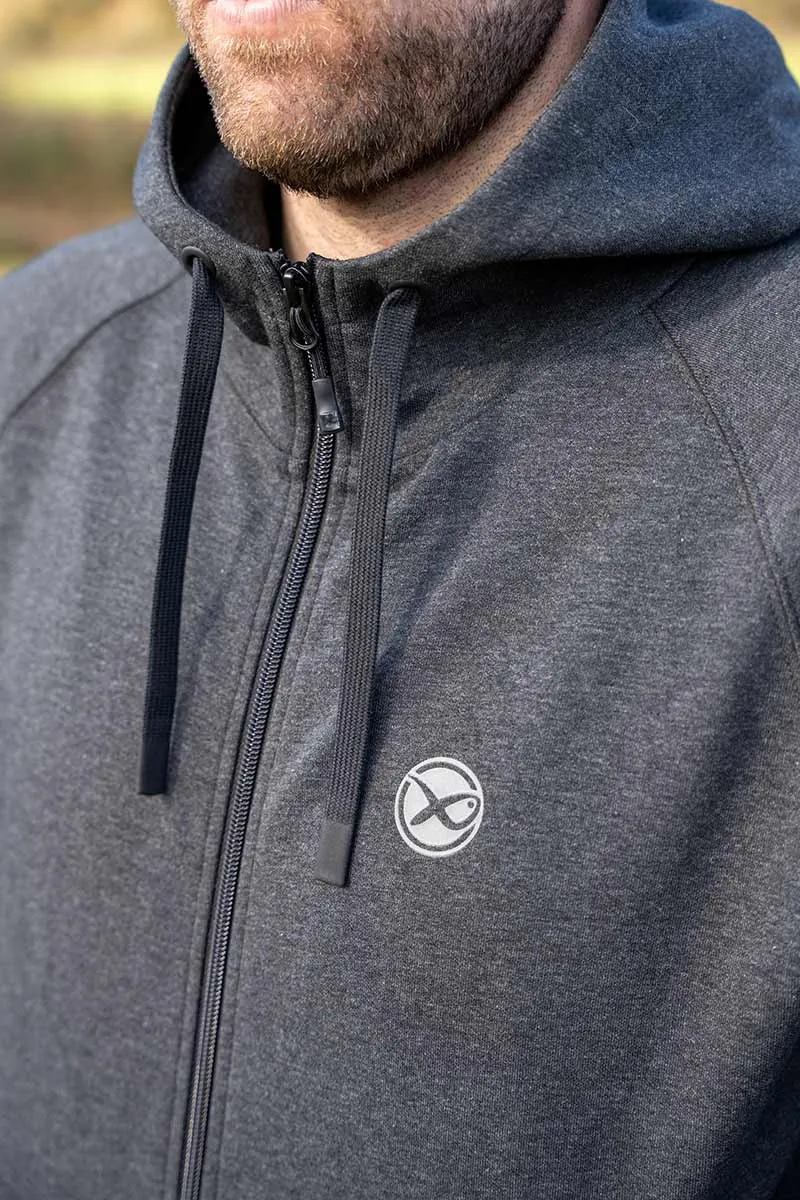 Charcoal Marl Zip Hoody – Hoodie met Rits 🎁