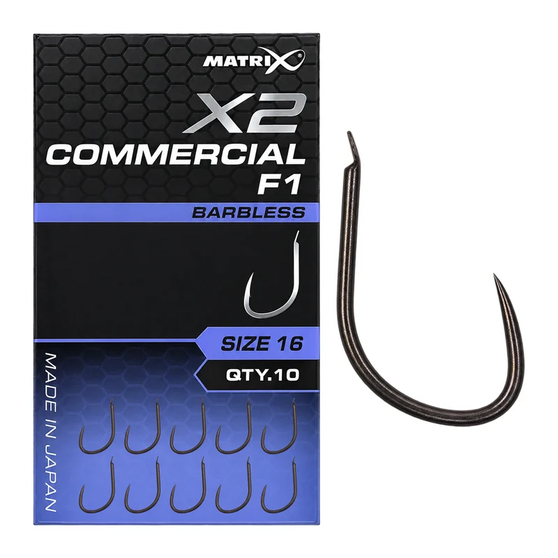 X2 Commercial F1 Barbless – Haak zonder Weerhaak