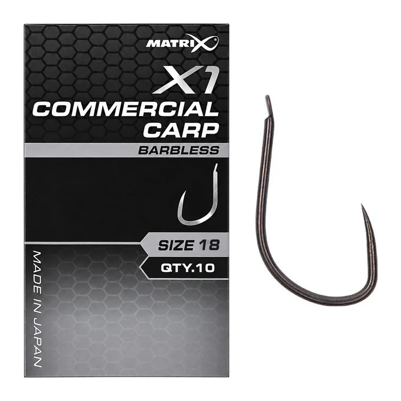 X1 Commercial Carp Barbless – Haak zonder Weerhaak