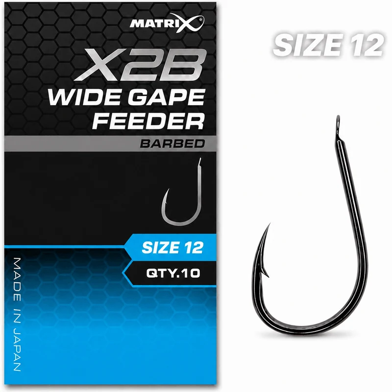X2B Wide Gape Feeder Barbed – Haak met Weerhaak