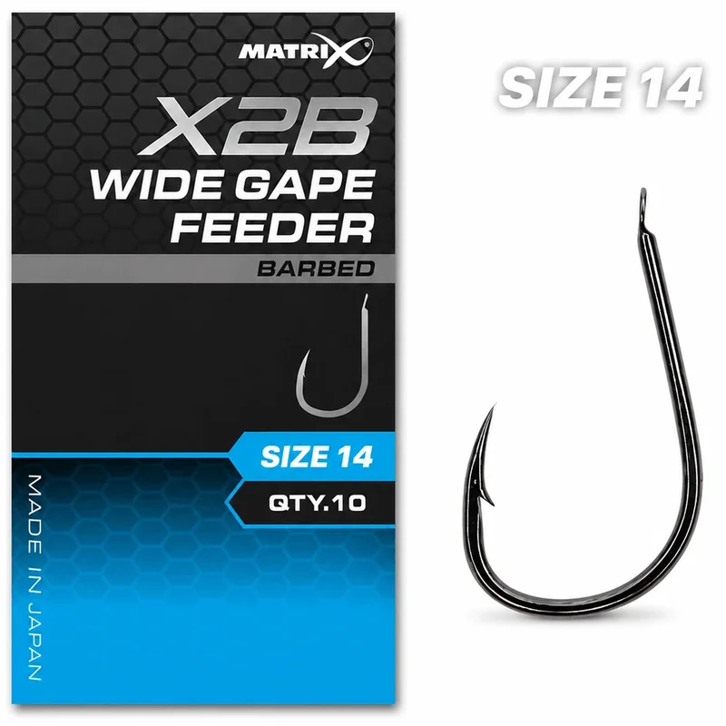 X2B Wide Gape Feeder Barbed – Haak met Weerhaak