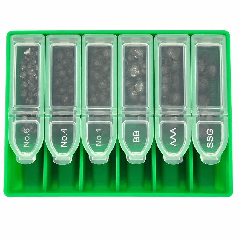 Non Toxic Shot Dispenser – Verdeeldoos met Loodvrije Ronde Loodjes