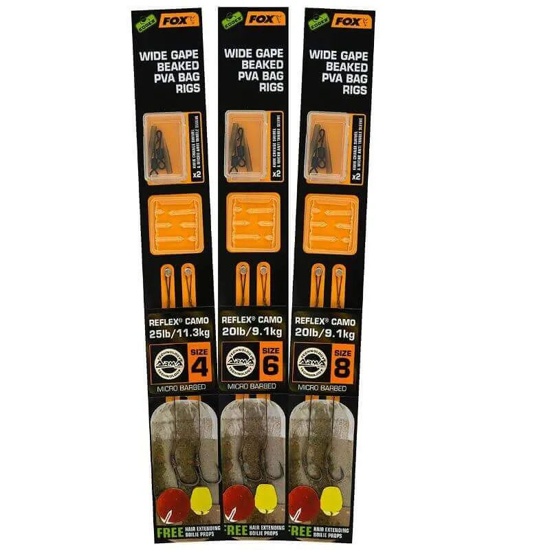 Hameçons montés Fox Wide Gape béqué PVA