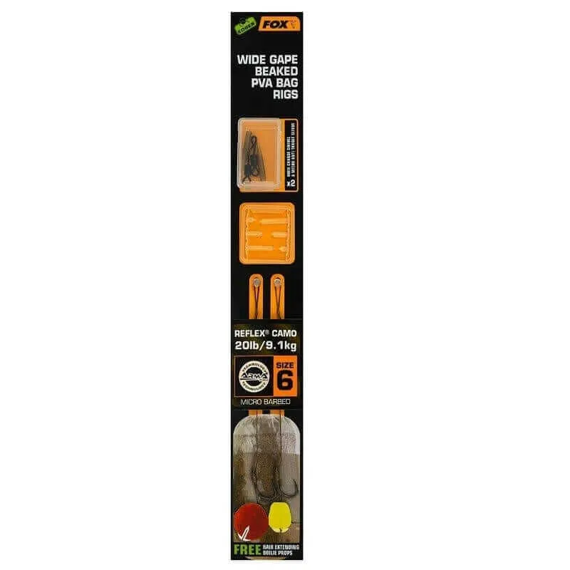 Hameçons montés Fox Wide Gape béqué PVA