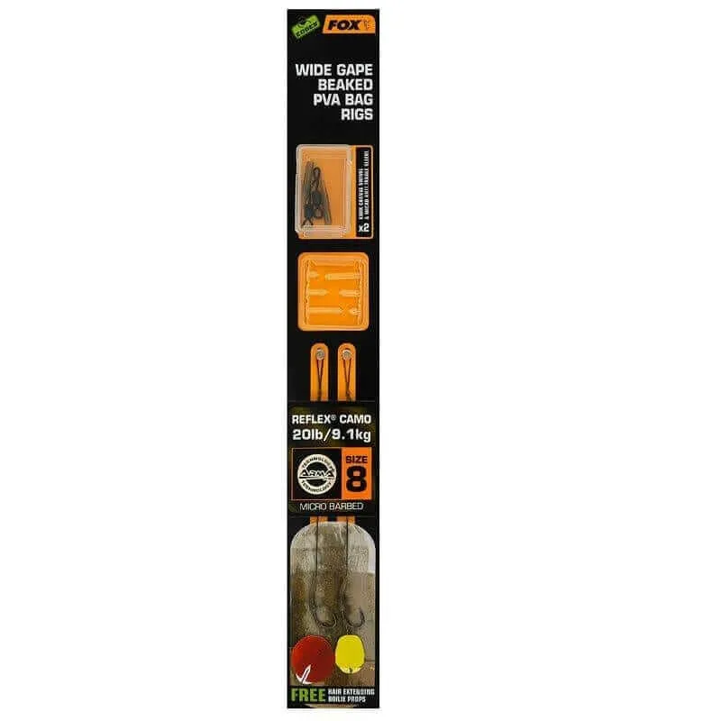 Hameçons montés Fox Wide Gape béqué PVA
