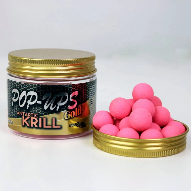 Pop Ups Pro Elite Baits Gold Antartic Krill Rose 14 mm