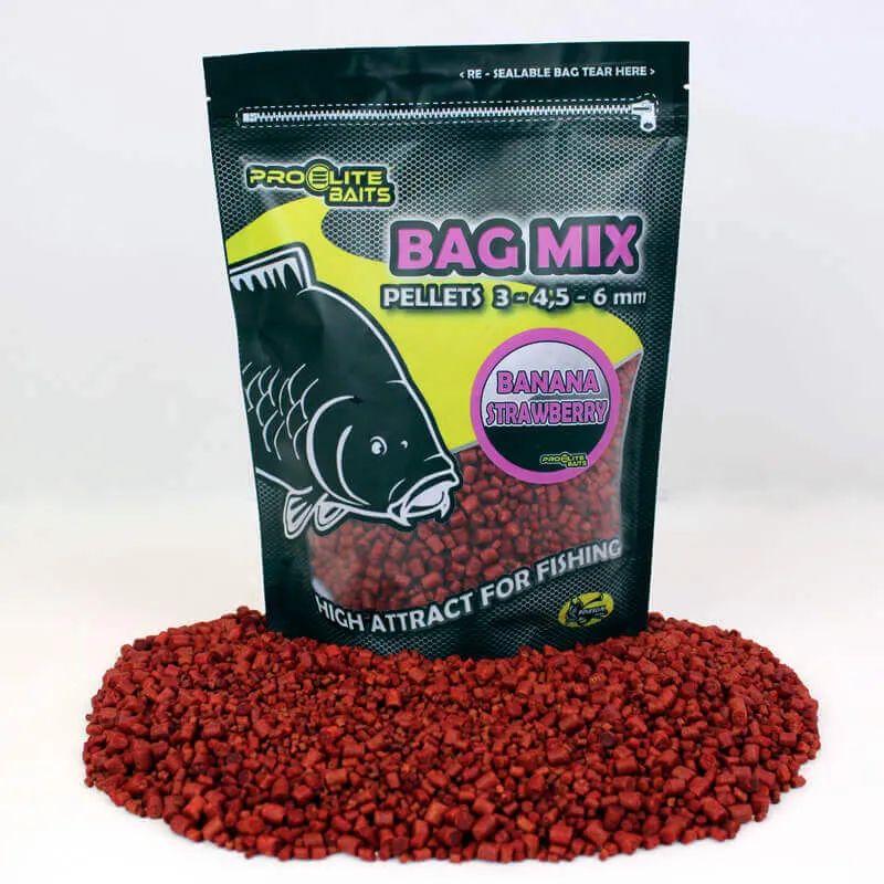 Micro Pellets Pro Elite Baits Banana Strawberry 3, 4, 6 mm