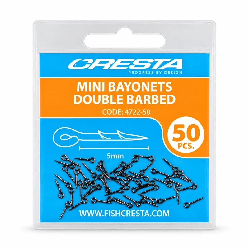 Mini Bayonets Double Barbed 5mm – Aasbayonetten (50 stuks)