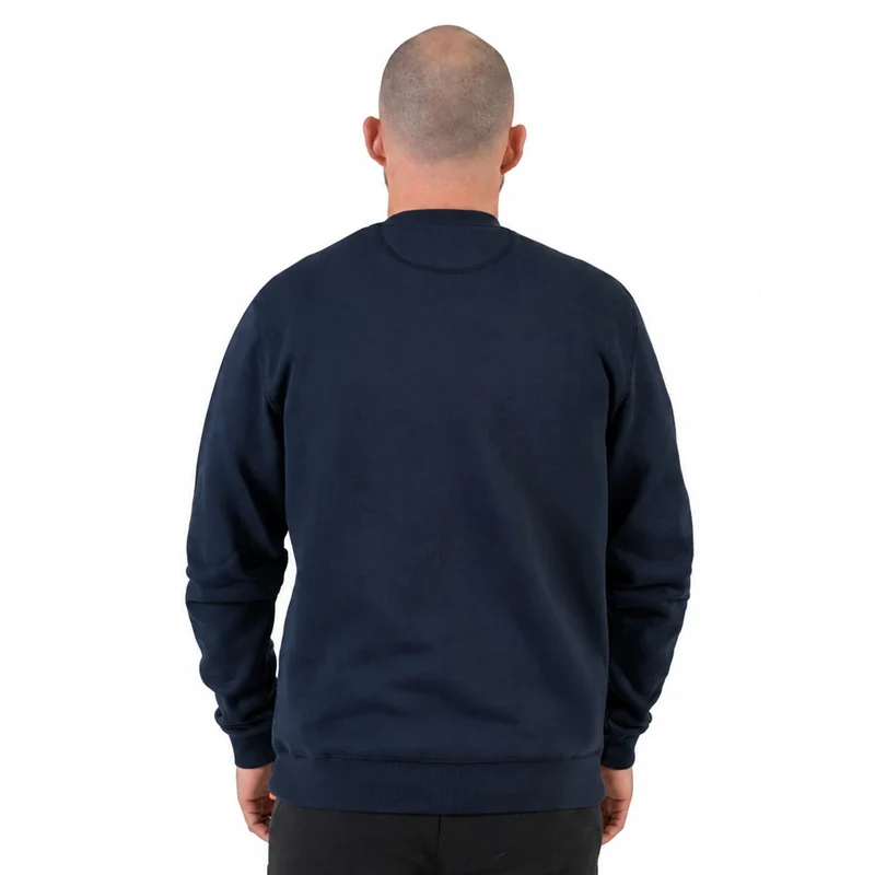 Patch Crewneck Navy – Marineblauwe Trui