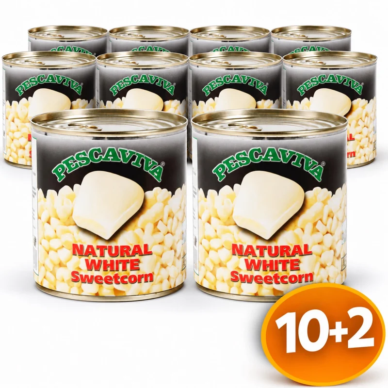 Pescaviva White Sweetcorn Natural 160g – Zoete Witte Maïs 🎁 10+2