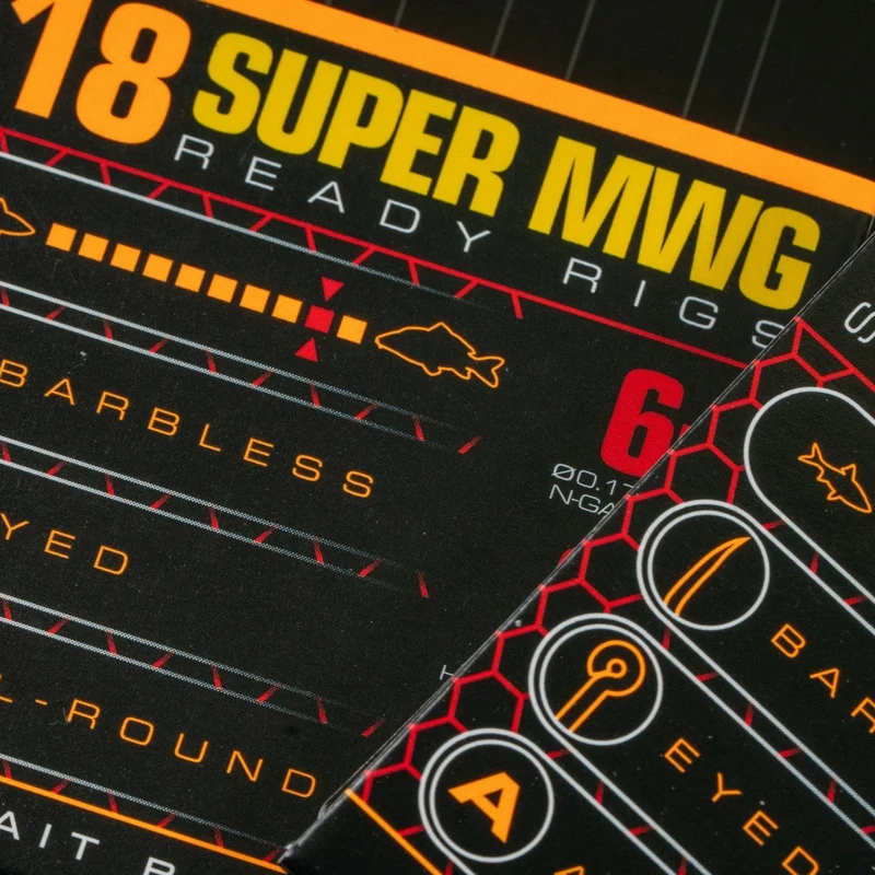 Super MWG Ready Rigs Bait Band Barbless 6" – 15 cm Onderlijnen met Bait Band en zonder Weerhaak